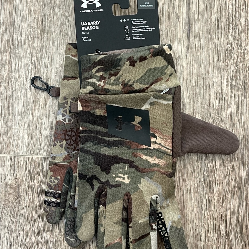 Under Armour 1318574 UA Men Early Season Trigger Finger Camo Hunt Gloves XL